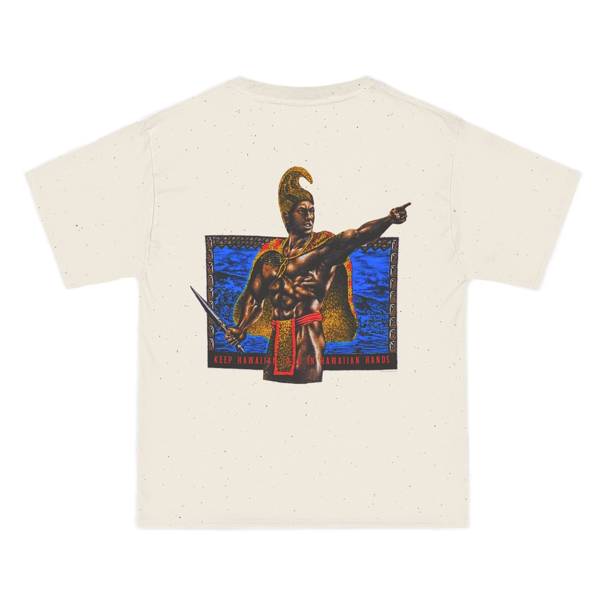 Hawaiian Strength Keep Hawaiian Land In Hawaiian Hands Vintage Design 90s New Print Beefy-T®  Short-Sleeve T-Shirt