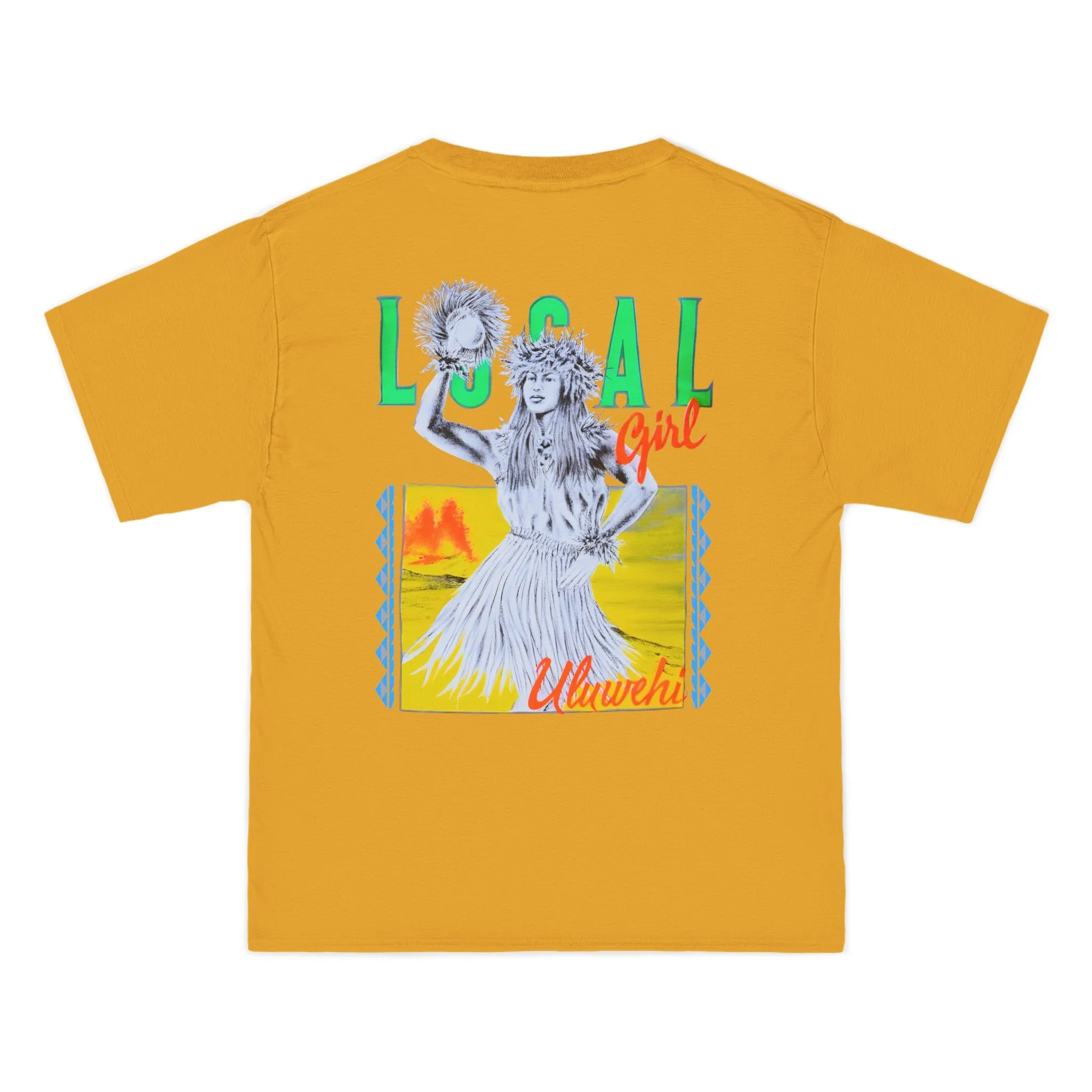 Hawaiian Strength Local Girl Uluwehi Vintage Design 90s New Print Beefy-T®  Short-Sleeve T-Shirt