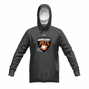 Hawkesbury Jets Stock Cotton Fleece Hoodie Dark Grey Marle