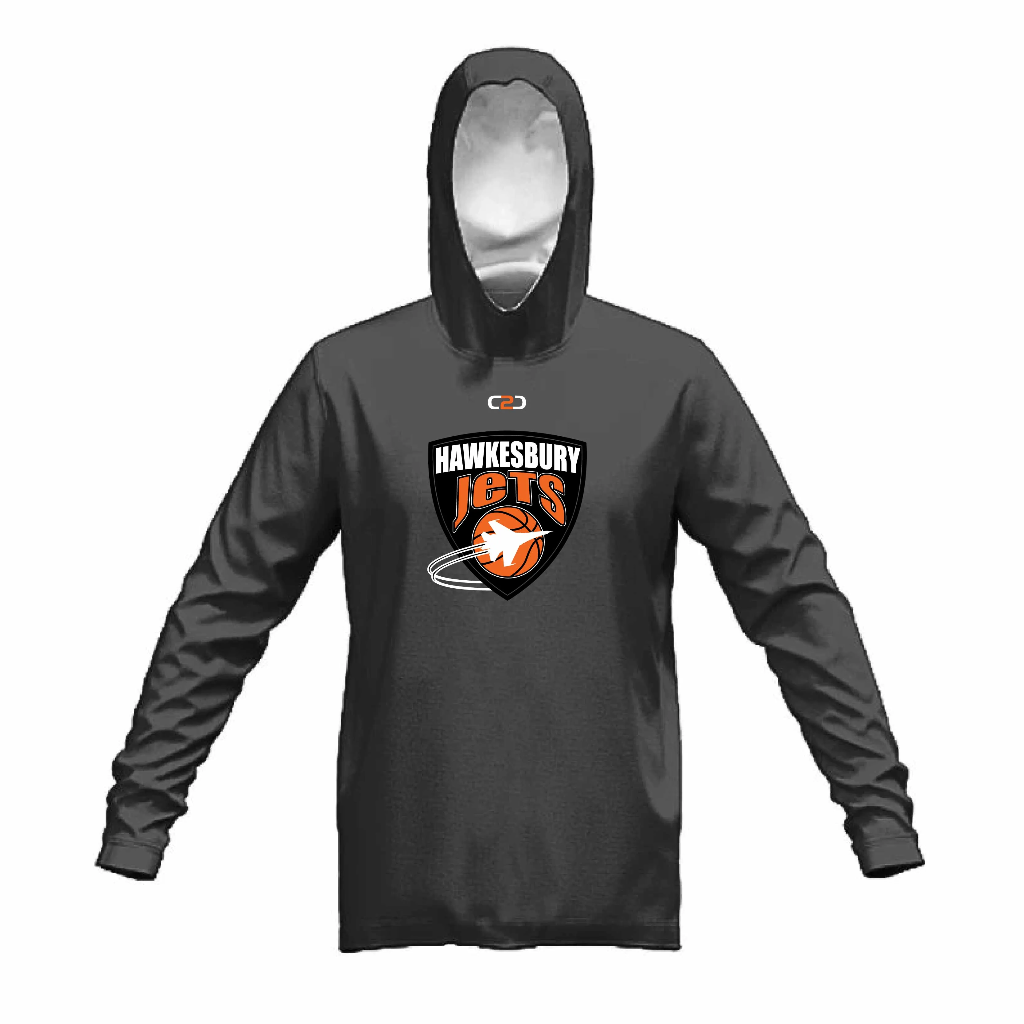 Hawkesbury Jets Stock Cotton Fleece Hoodie Dark Grey Marle