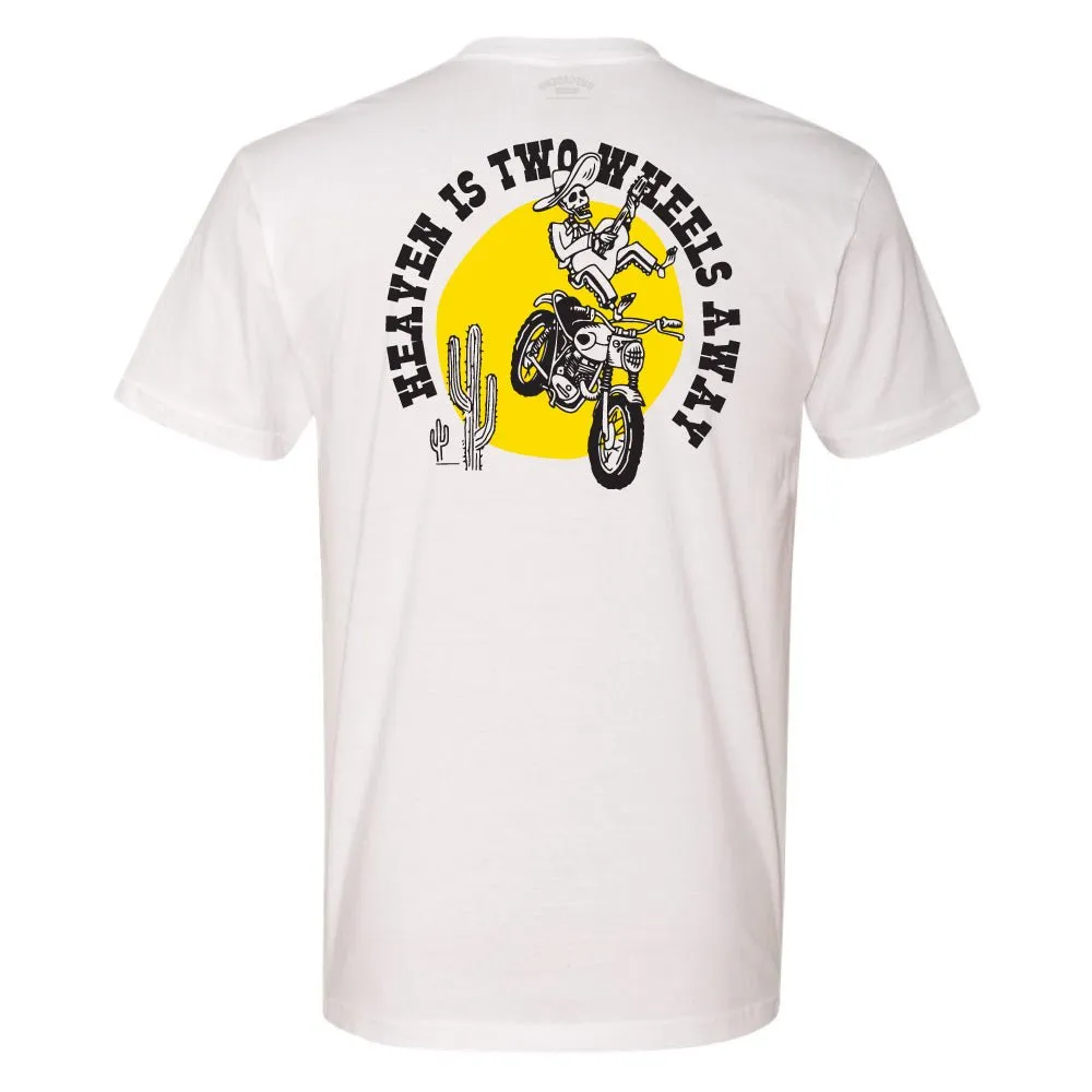 'Heaven is Two Wheels' Short Sleeve T shirt