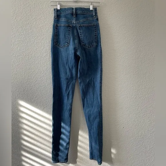 Helmet Lang Femme Hi Spikes High-Rise Slim-Leg Jeans Size 25