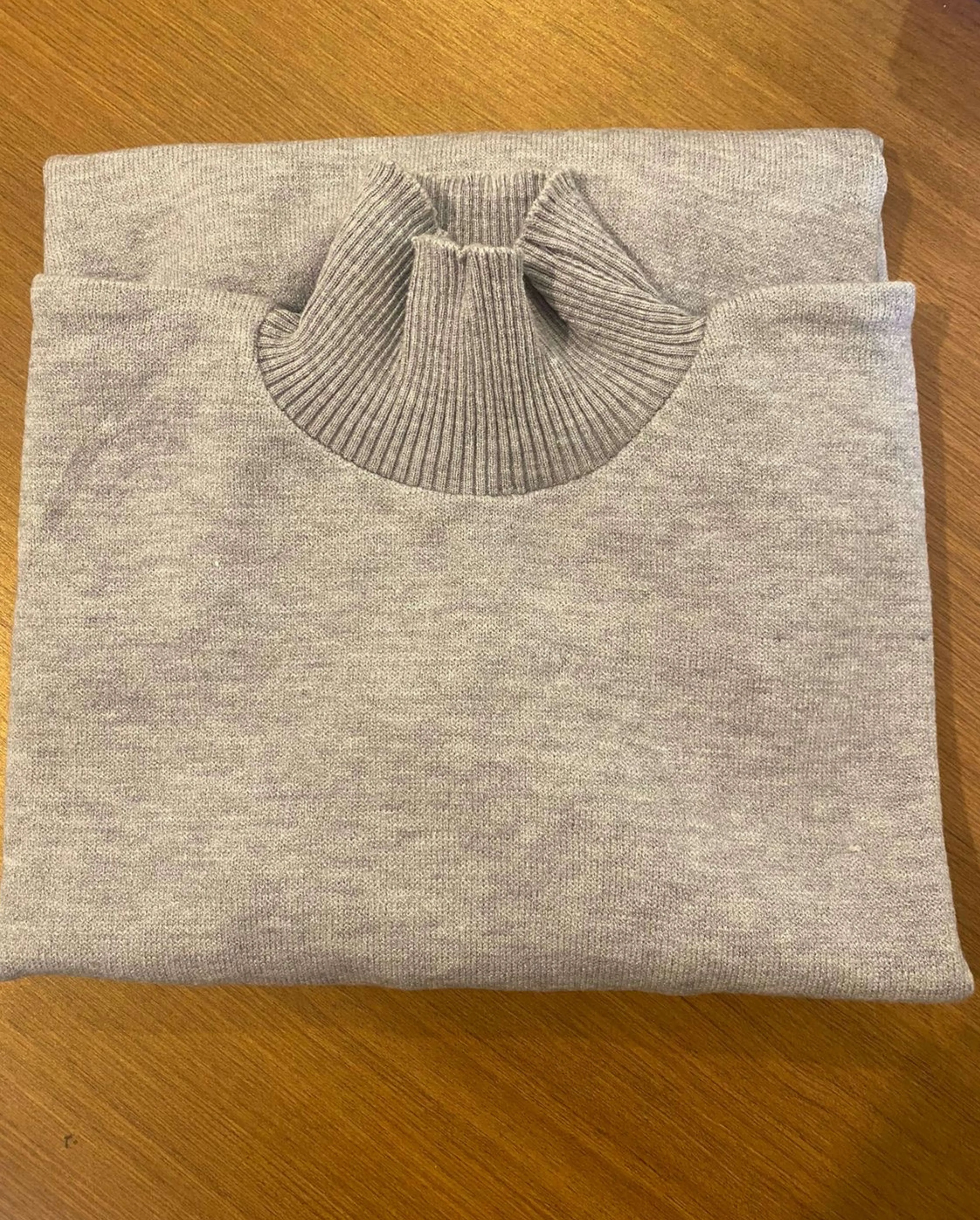 High-Neck Knit Sweater