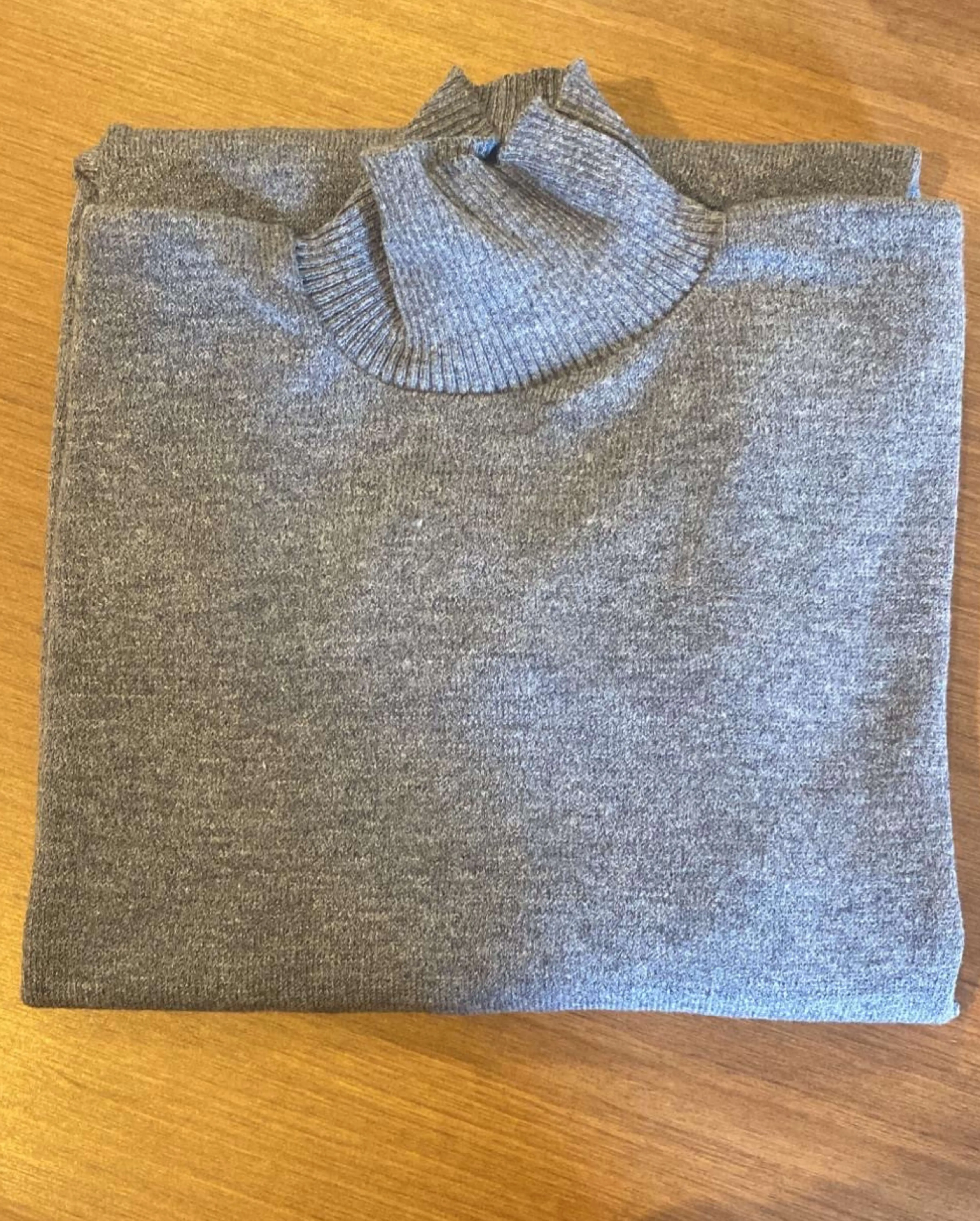High-Neck Knit Sweater