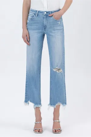 High Rise Distressed Crop Jeans