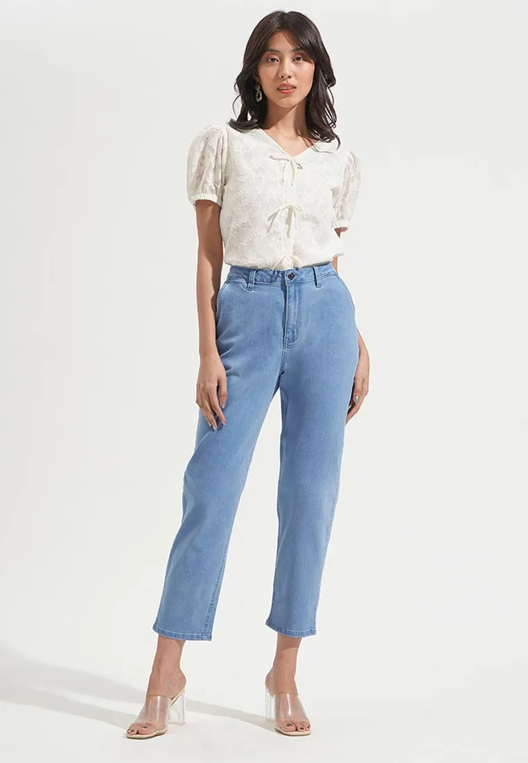 High Waist Slim Jeans