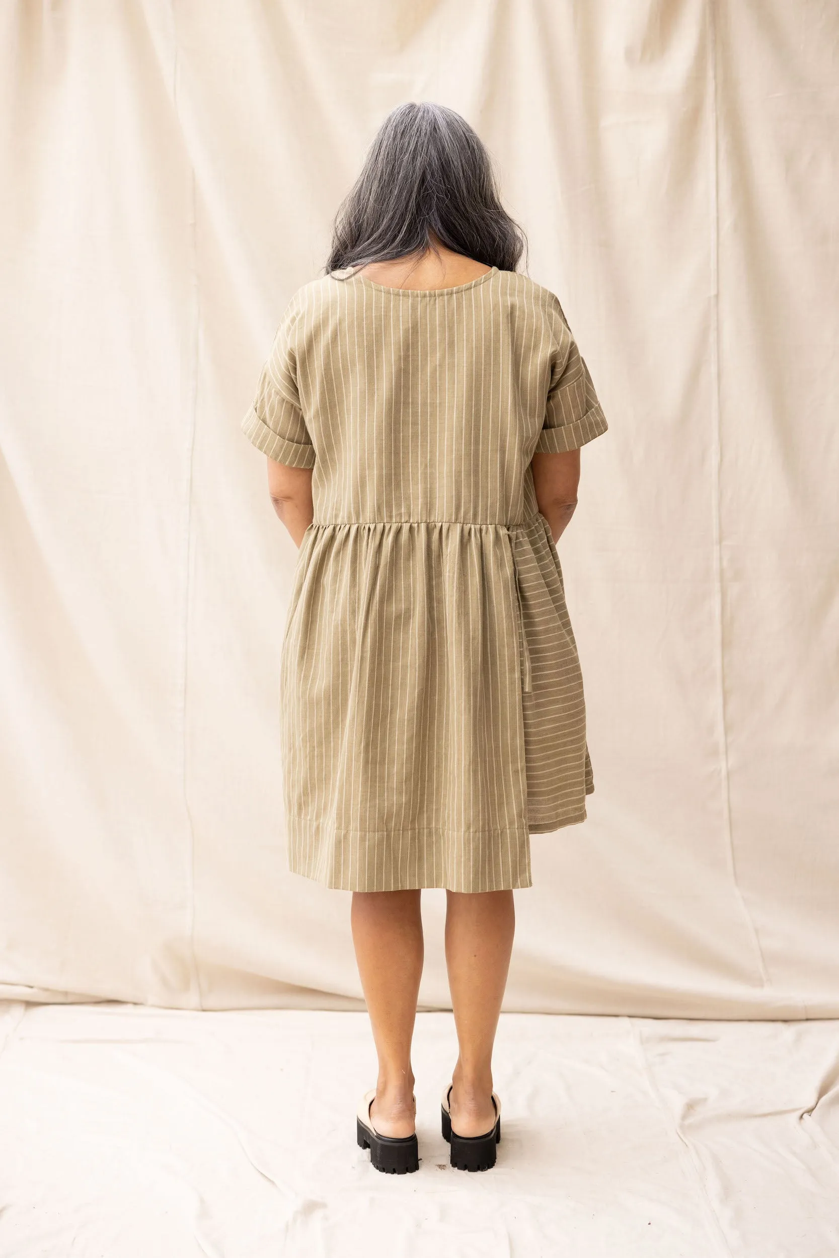 Hobby Dress | Moss Stripe