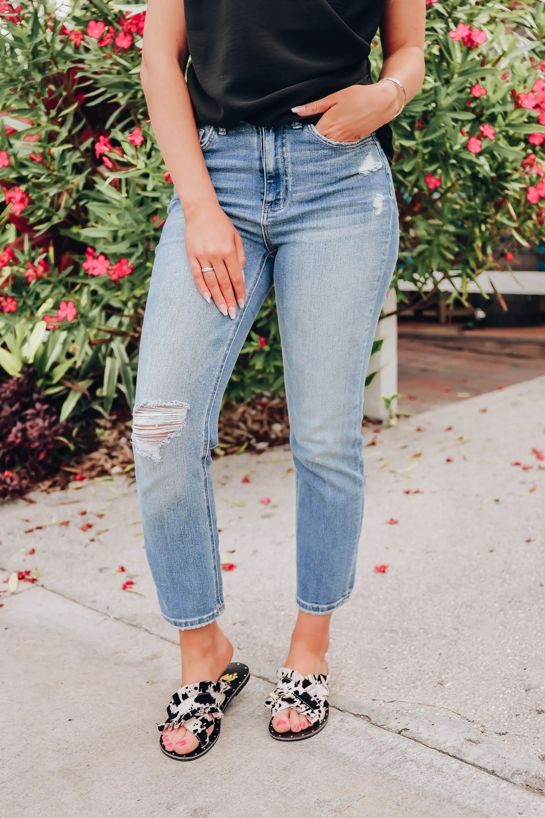 Hollis Hi-Rise Slim Straight Crop Jeans