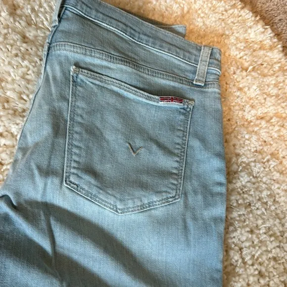 Hudson Womens Stretch Mid Rise Slim Boyfriend Natalie Denim Jeans Blue Size 27