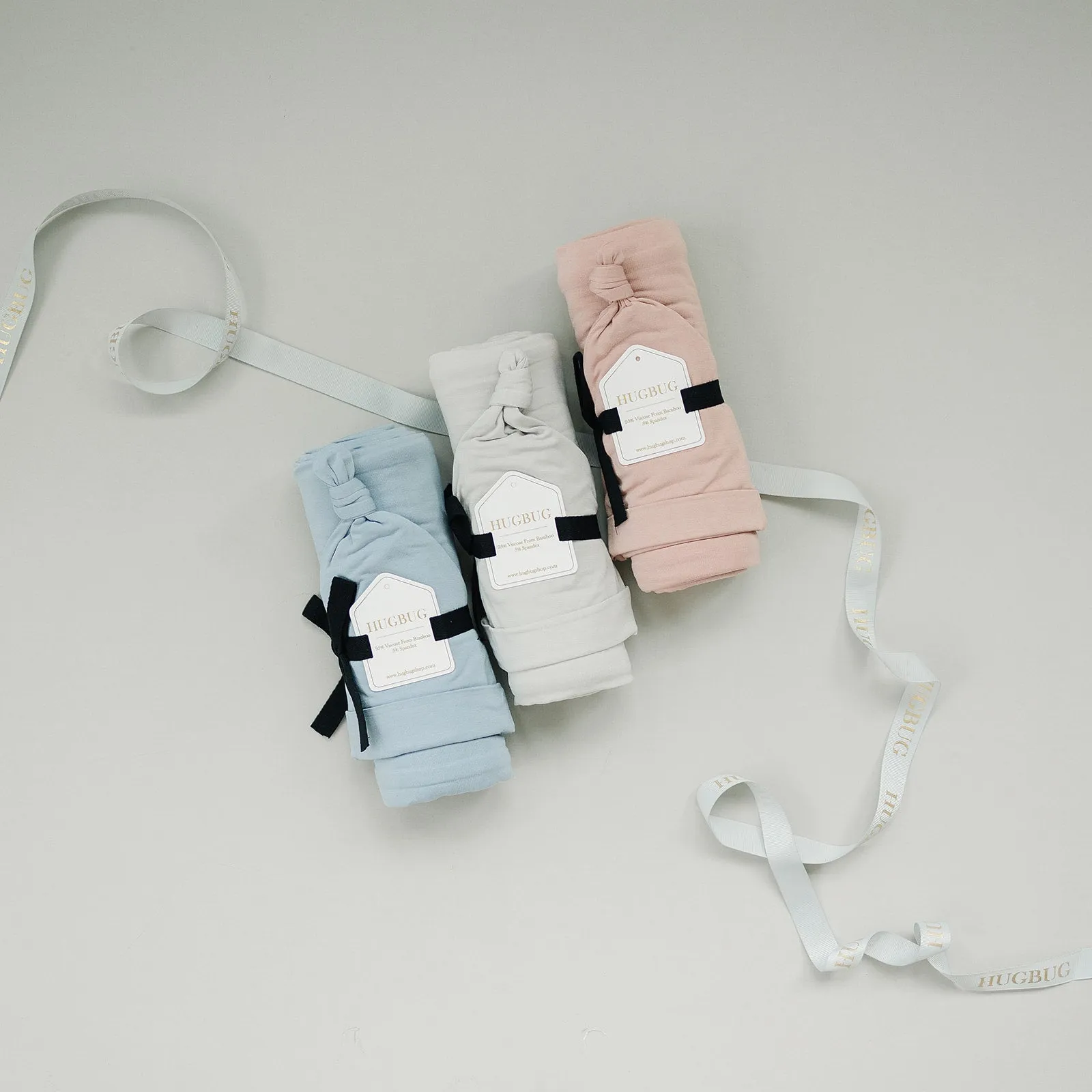 HUGBUG Bamboo Ash Swaddle | Hat Set