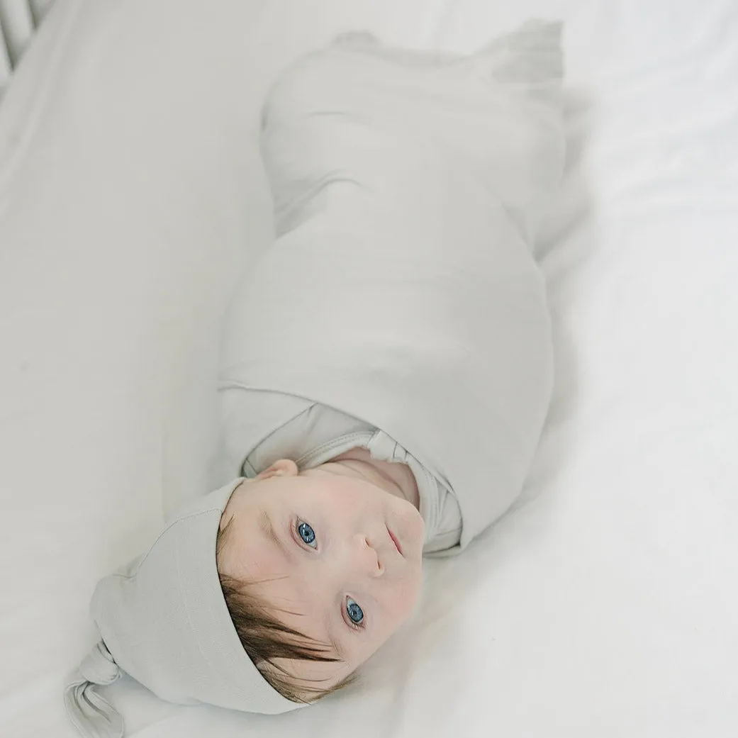 HUGBUG Bamboo Ash Swaddle | Hat Set