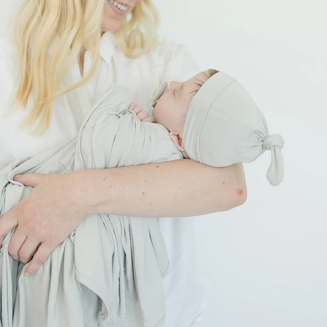 HUGBUG Bamboo Ash Swaddle | Hat Set