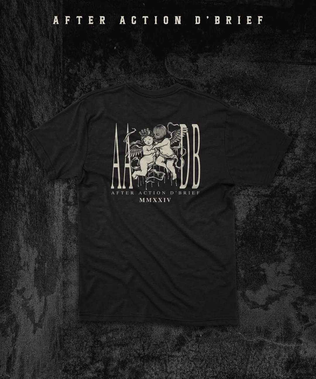 Hustle and Pray  Cherub Love  Premium Heavyweight Tee