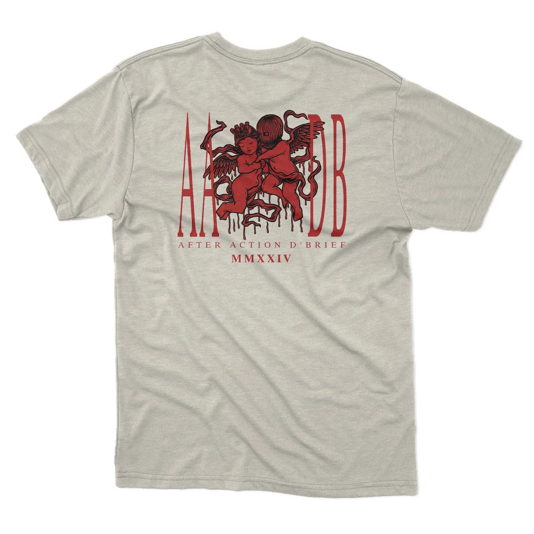 Hustle and Pray  Cherub Love  Premium Heavyweight Tee