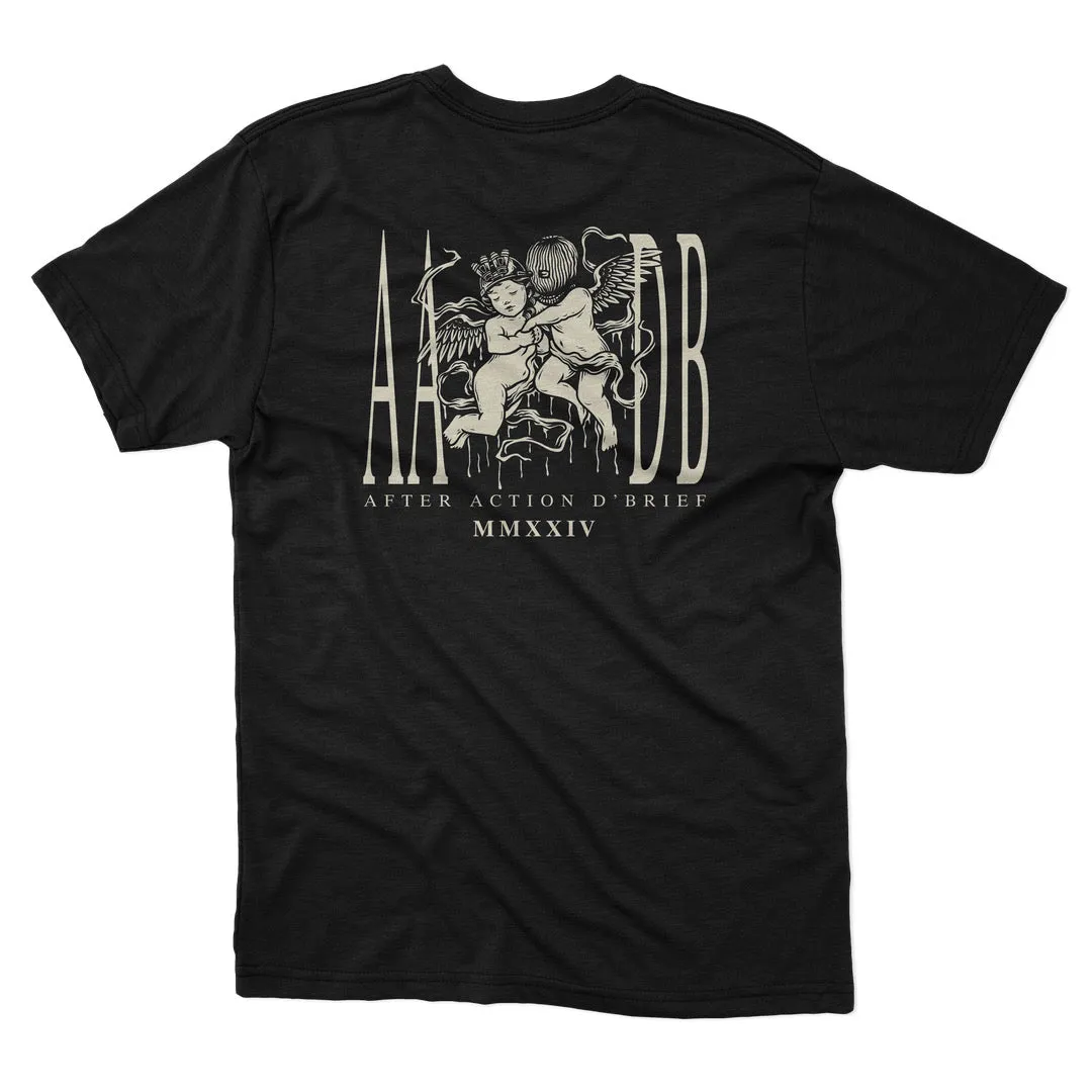 Hustle and Pray  Cherub Love  Premium Heavyweight Tee