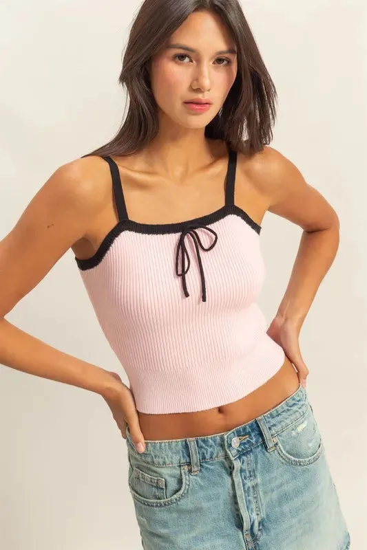 HYFVE Square Neck Ribbed Knit Cami for Stylish Outfits