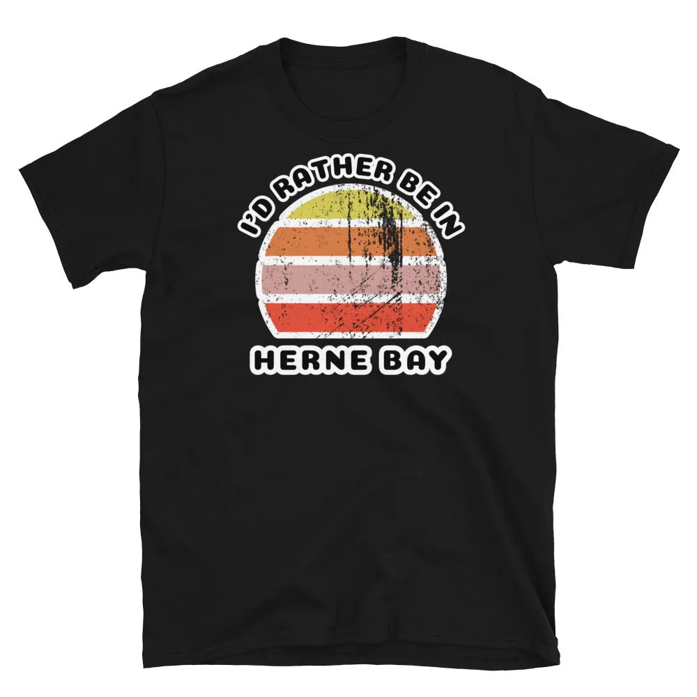 I'd Rather Be In Herne Bay T-Shirt | Vintage Sunset