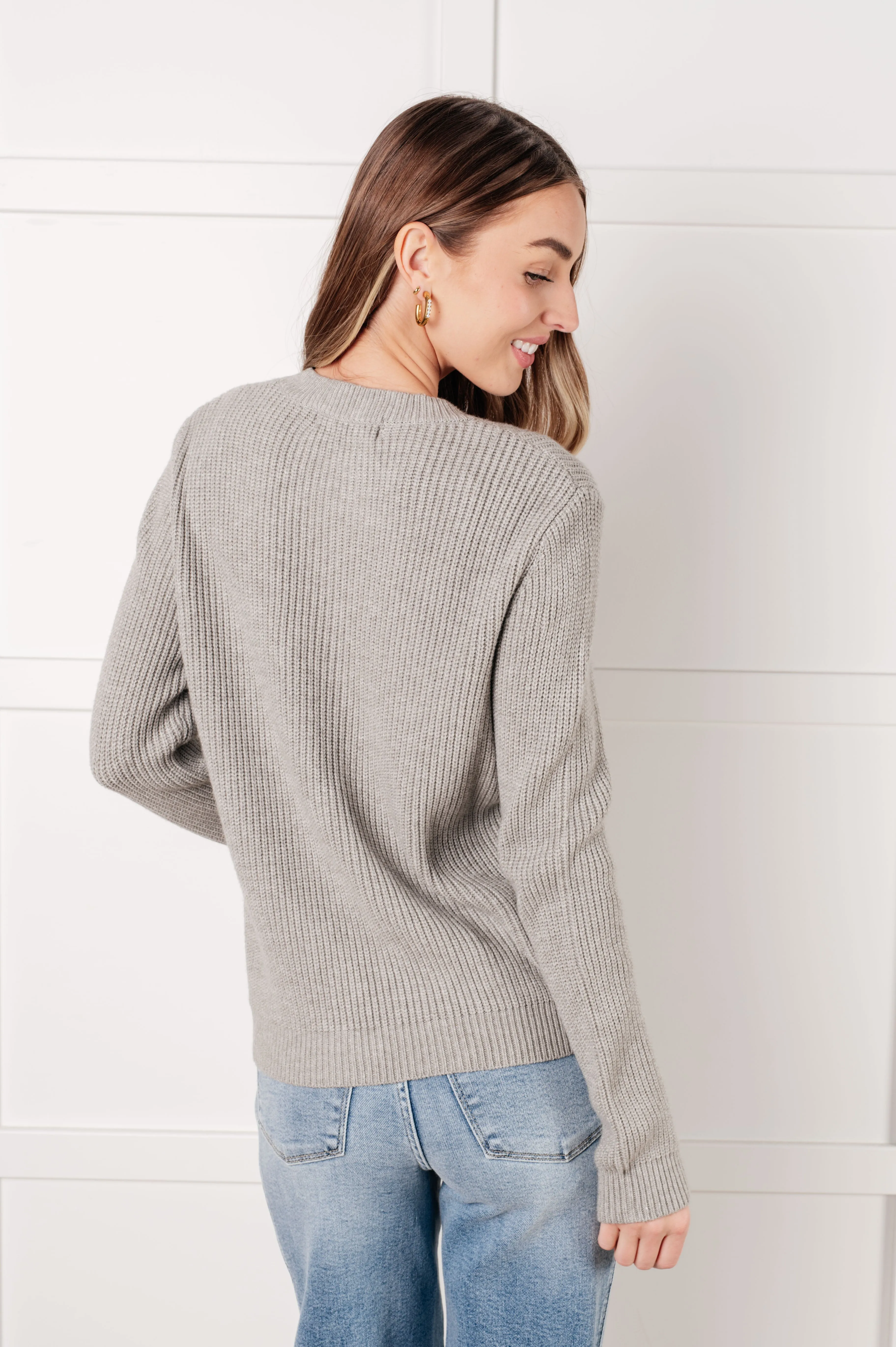 Ida Bow Front Cardigan - High-Stretch Sweater Knit, Snap Closure