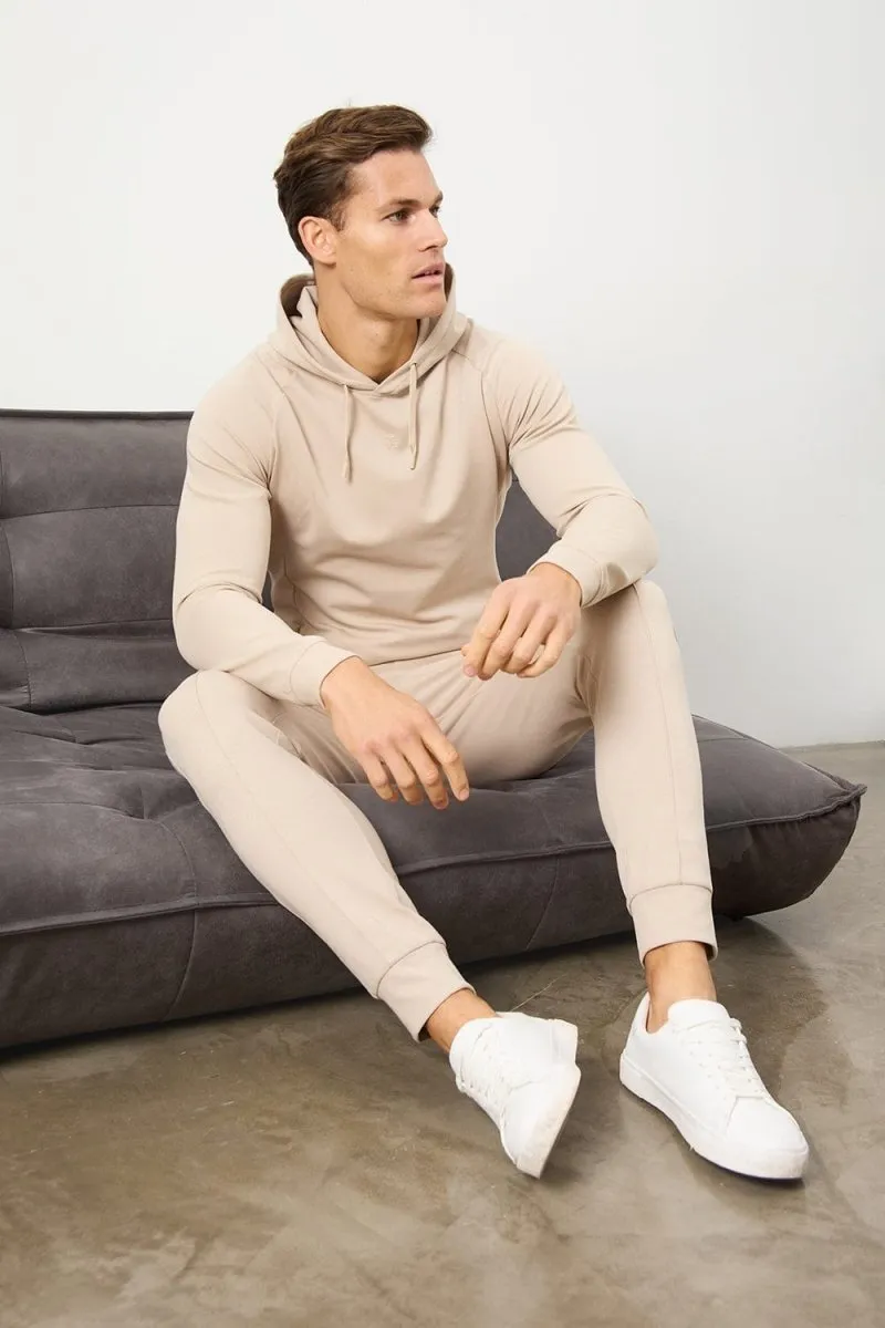 Interlock Hoodie Sweat in Stone
