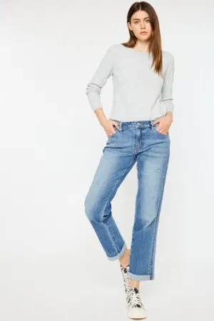 Isa Mid Rise Slim Boyfriend Jeans