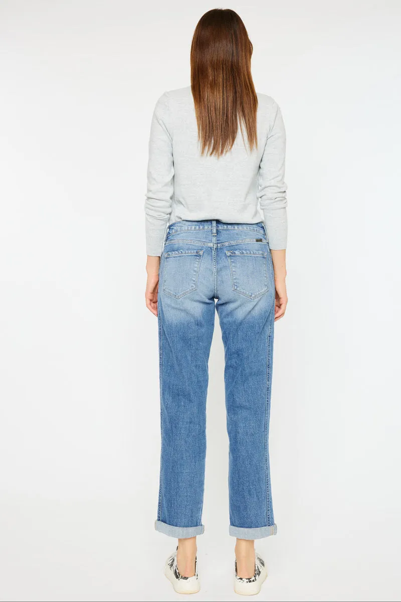 Isa Mid Rise Slim Boyfriend Jeans
