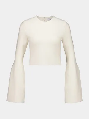 Ivory Long-Sleeve Talos Knit Top