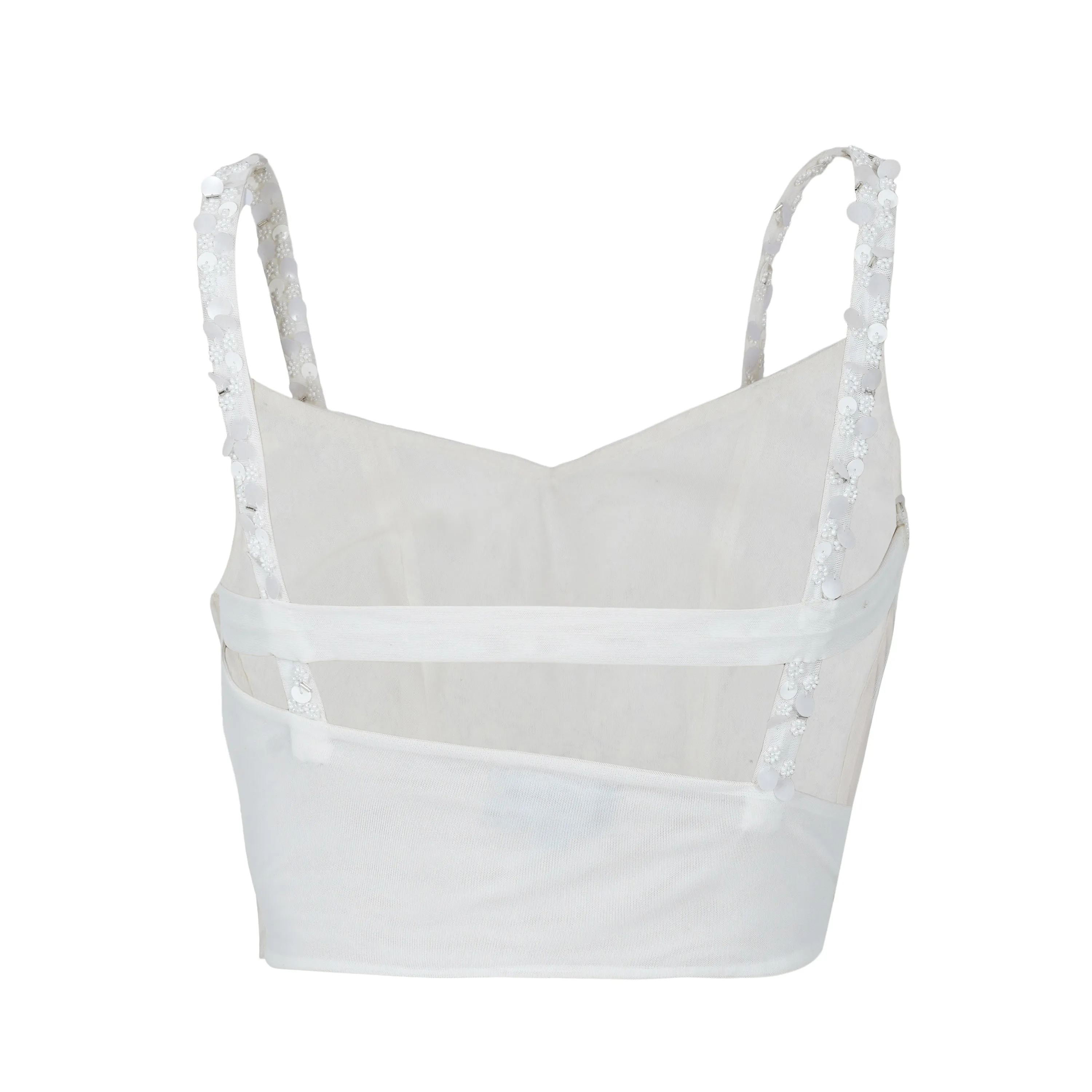 Ivory Sequinned Bustier