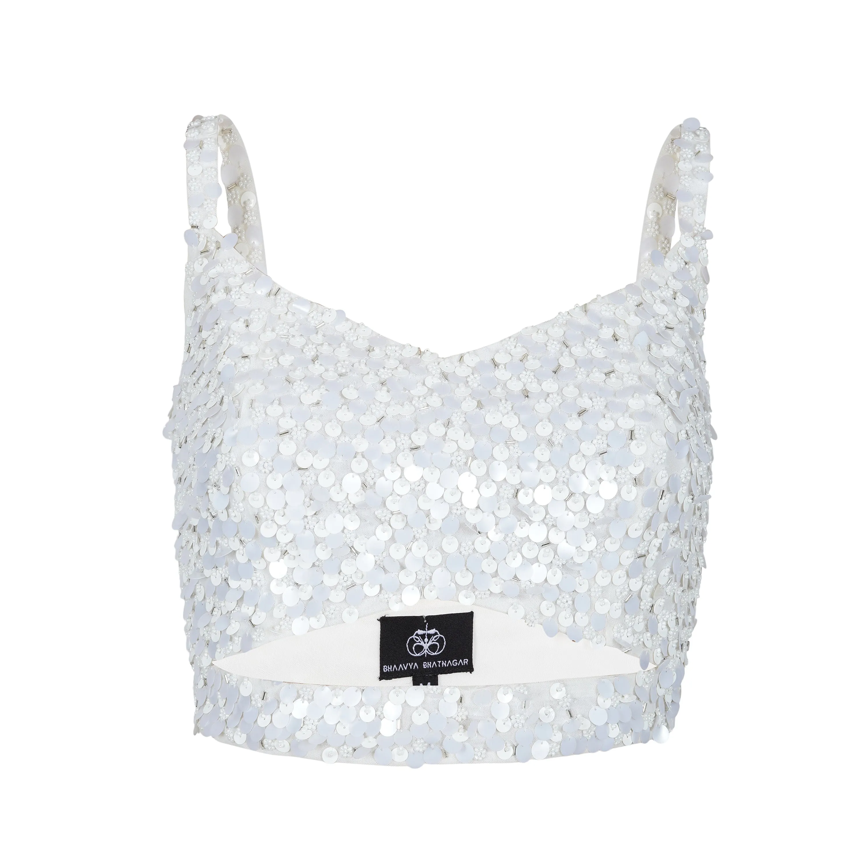 Ivory Sequinned Bustier