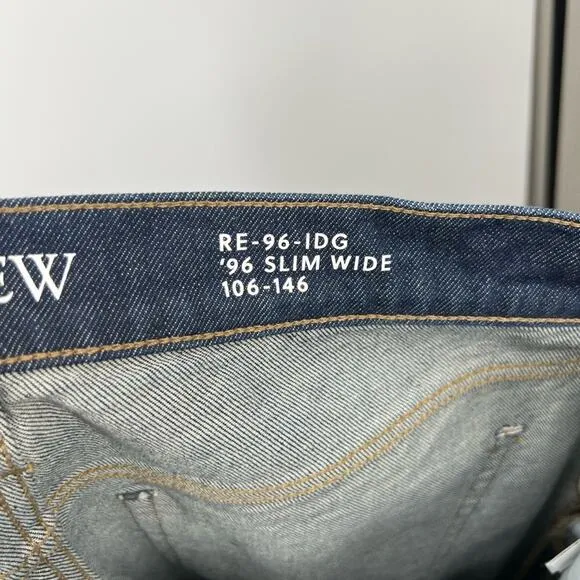 J. Crew High-Rise Slim-Wide Jeans in Resin Wash 1996 Semi-Stretch