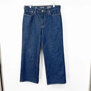J. Crew High-Rise Slim-Wide Jeans in Resin Wash 1996 Semi-Stretch