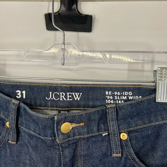 J. Crew High-Rise Slim-Wide Jeans in Resin Wash 1996 Semi-Stretch