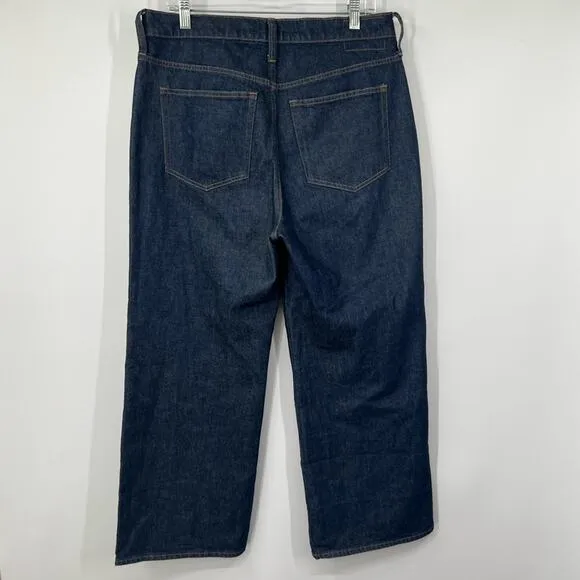 J. Crew High-Rise Slim-Wide Jeans in Resin Wash 1996 Semi-Stretch