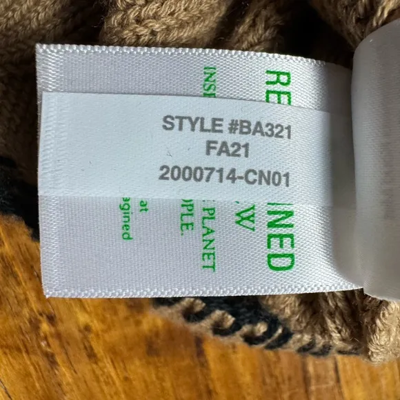 J. Crew Women’s Cable Knit Mock Neck Cotton Cashmere Cropped Boxy Sweater Tan S