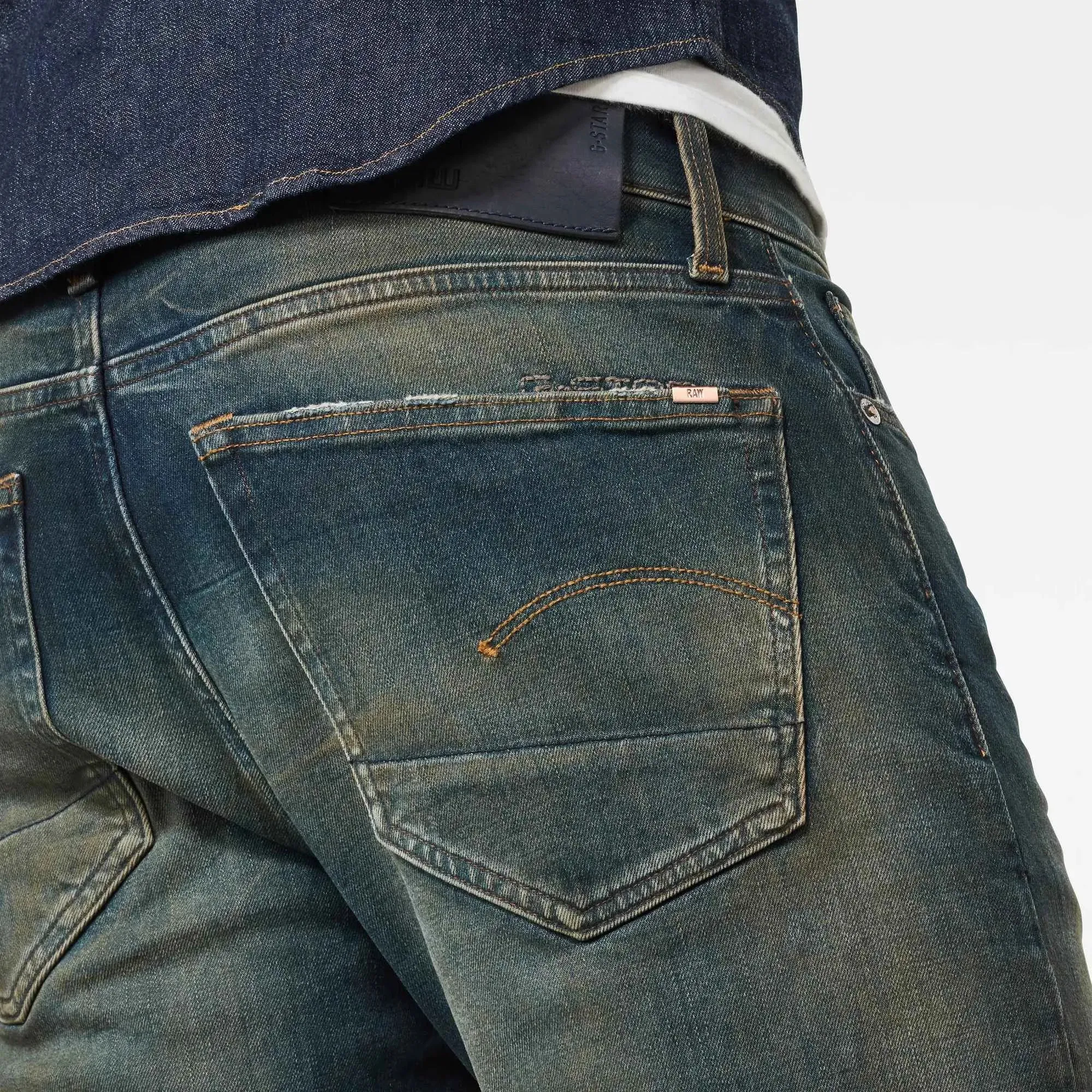 Jeans 3301 Slim Antic Blight Green