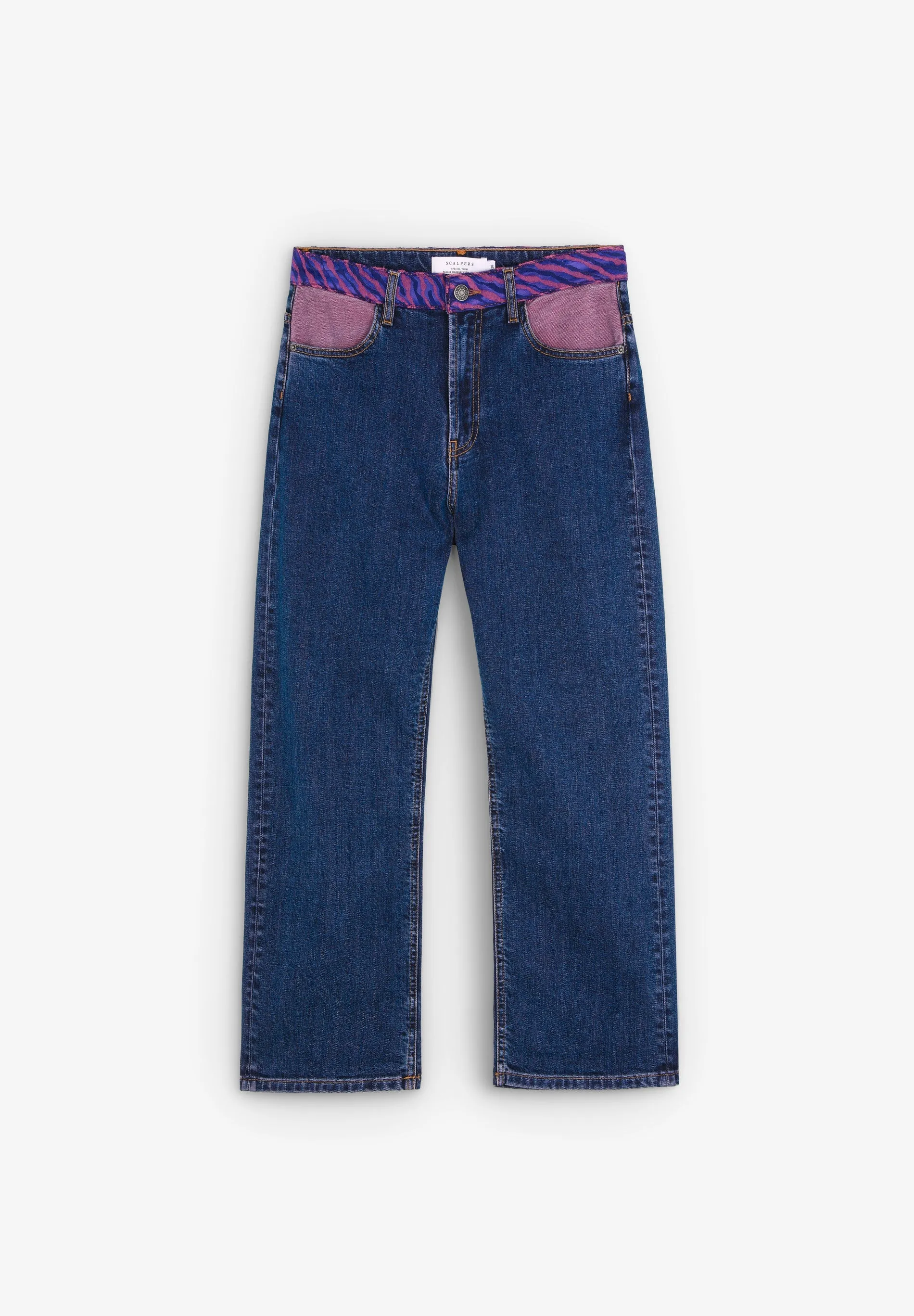 JEANS ANKLE FLARE ANIMAL PRINT