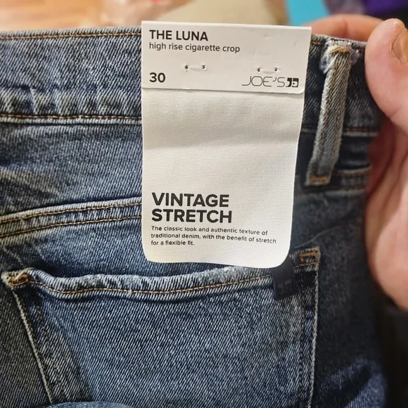 Joe’s Jeans The Luna High Rise Cigarette Crop Focus Womens 30 Distressed Vintage