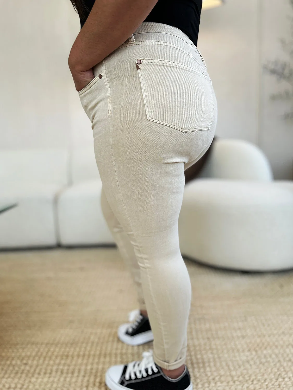 Judy Blue Garment Dyed Tummy Control Skinny Jeans - Online Exclusive