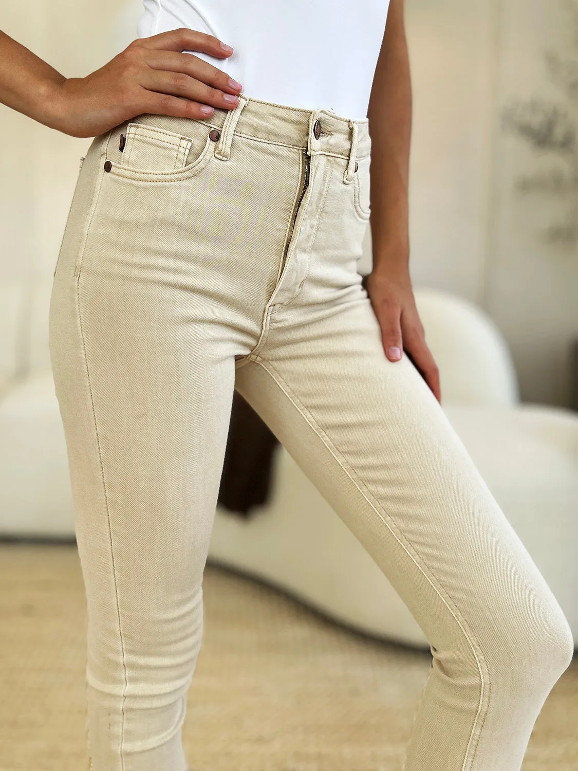 Judy Blue Garment Dyed Tummy Control Skinny Jeans - Online Exclusive