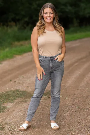 Judy Blue Grey Washed Slim Jeans