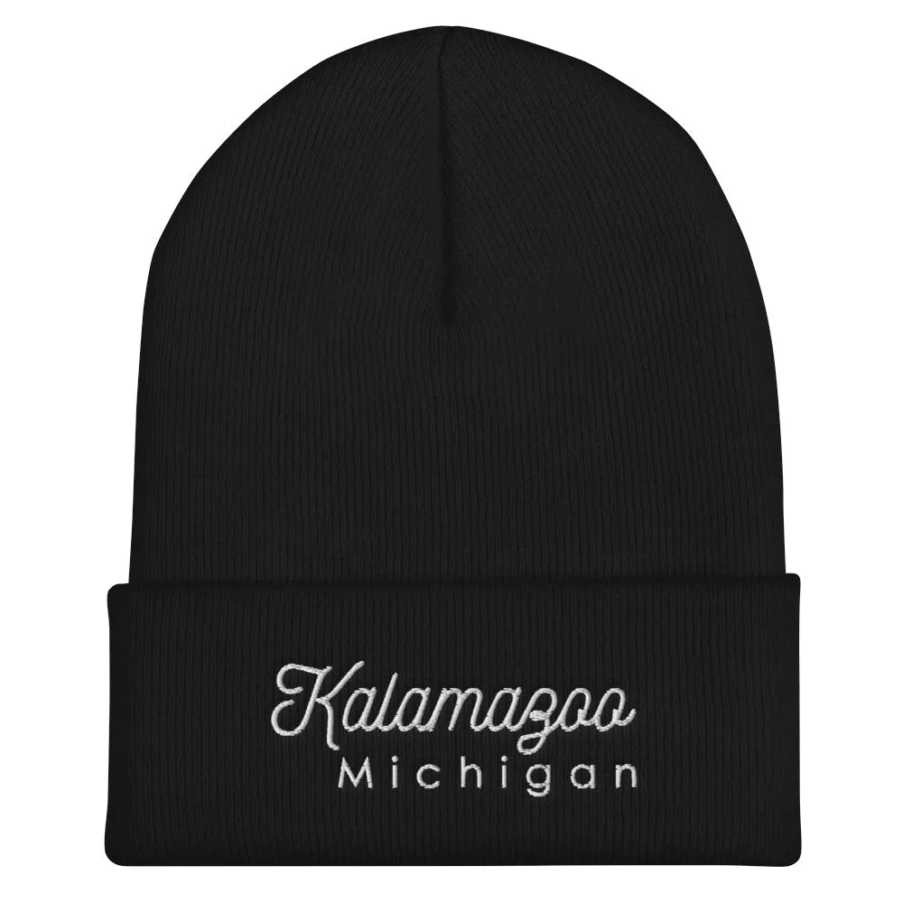 Kalamazoo Cursive Cuffed Beanie