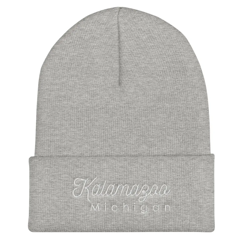 Kalamazoo Cursive Cuffed Beanie