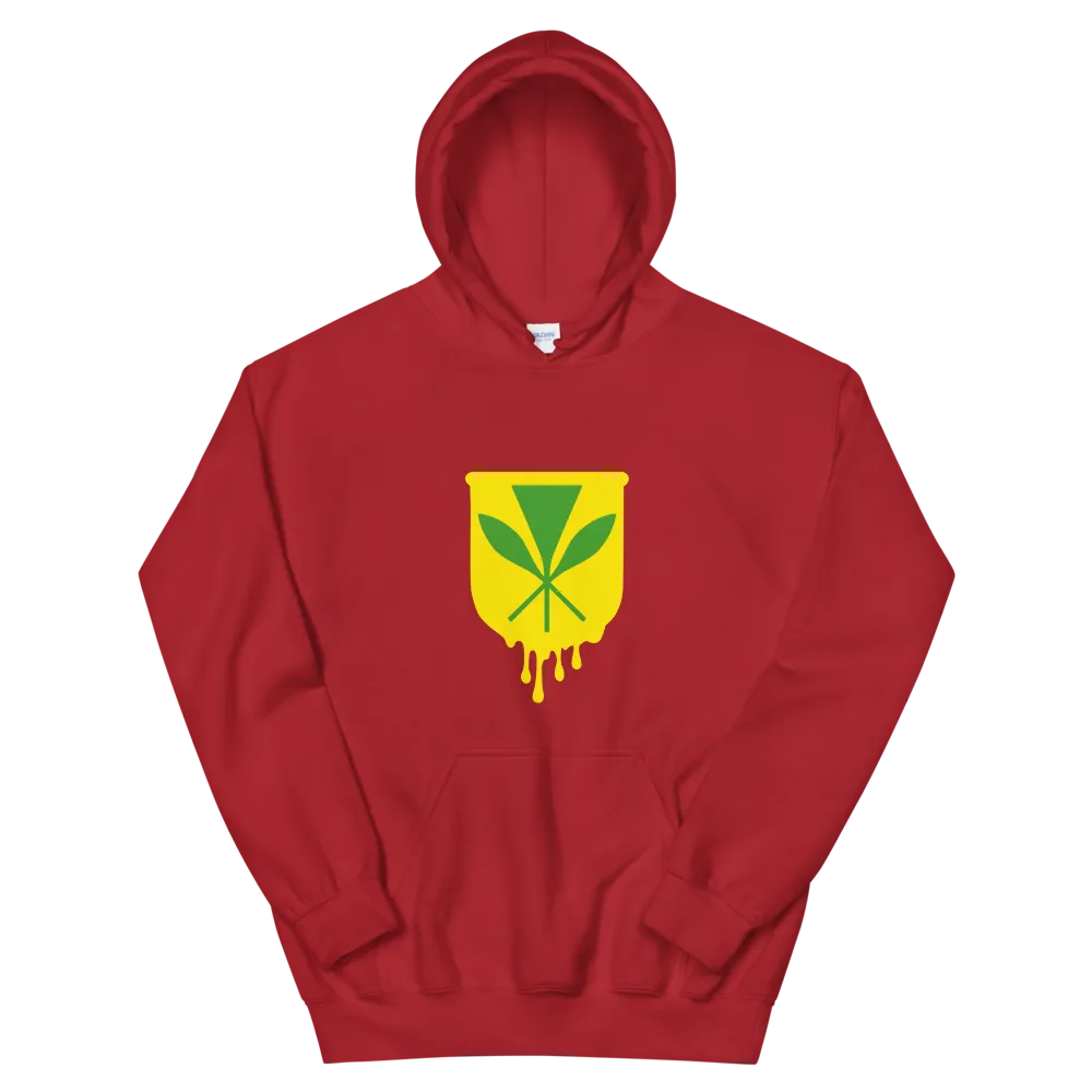 Kanaka Maoli Crest - Yellow *ADULT HOODIE*