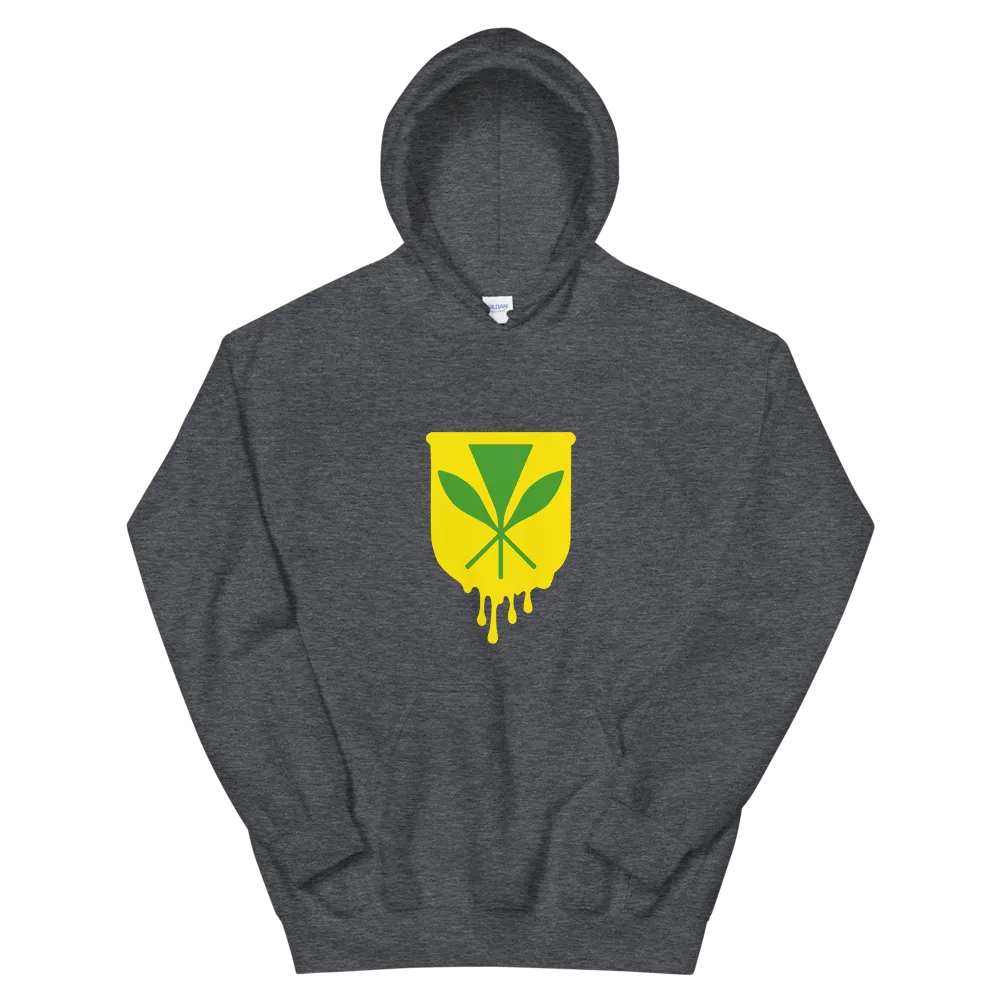 Kanaka Maoli Crest - Yellow *ADULT HOODIE*