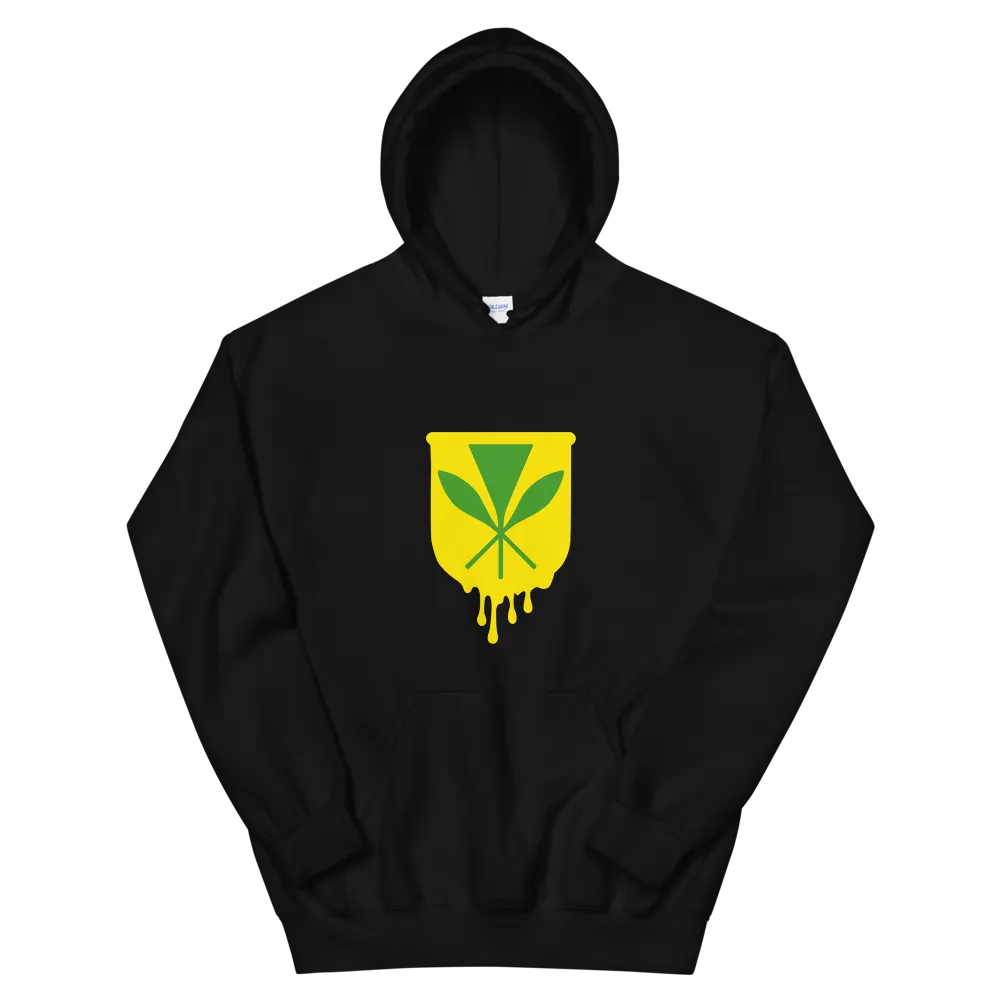 Kanaka Maoli Crest - Yellow *ADULT HOODIE*