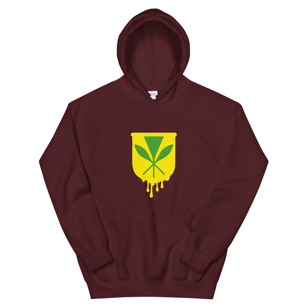 Kanaka Maoli Crest - Yellow *ADULT HOODIE*