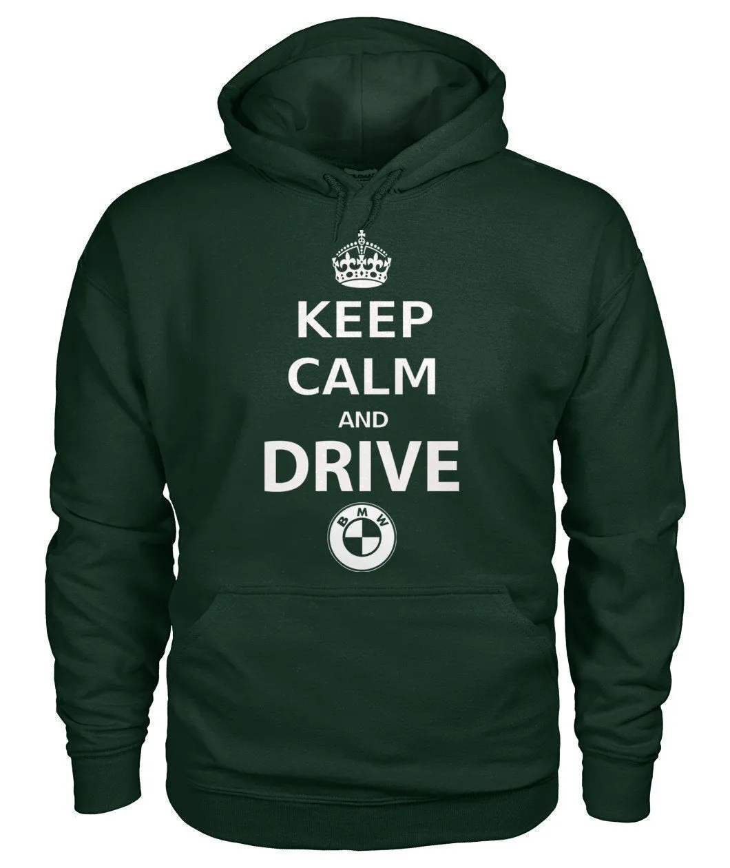 KEEP CALM AND DRIVE BMW Gildan Hoodie