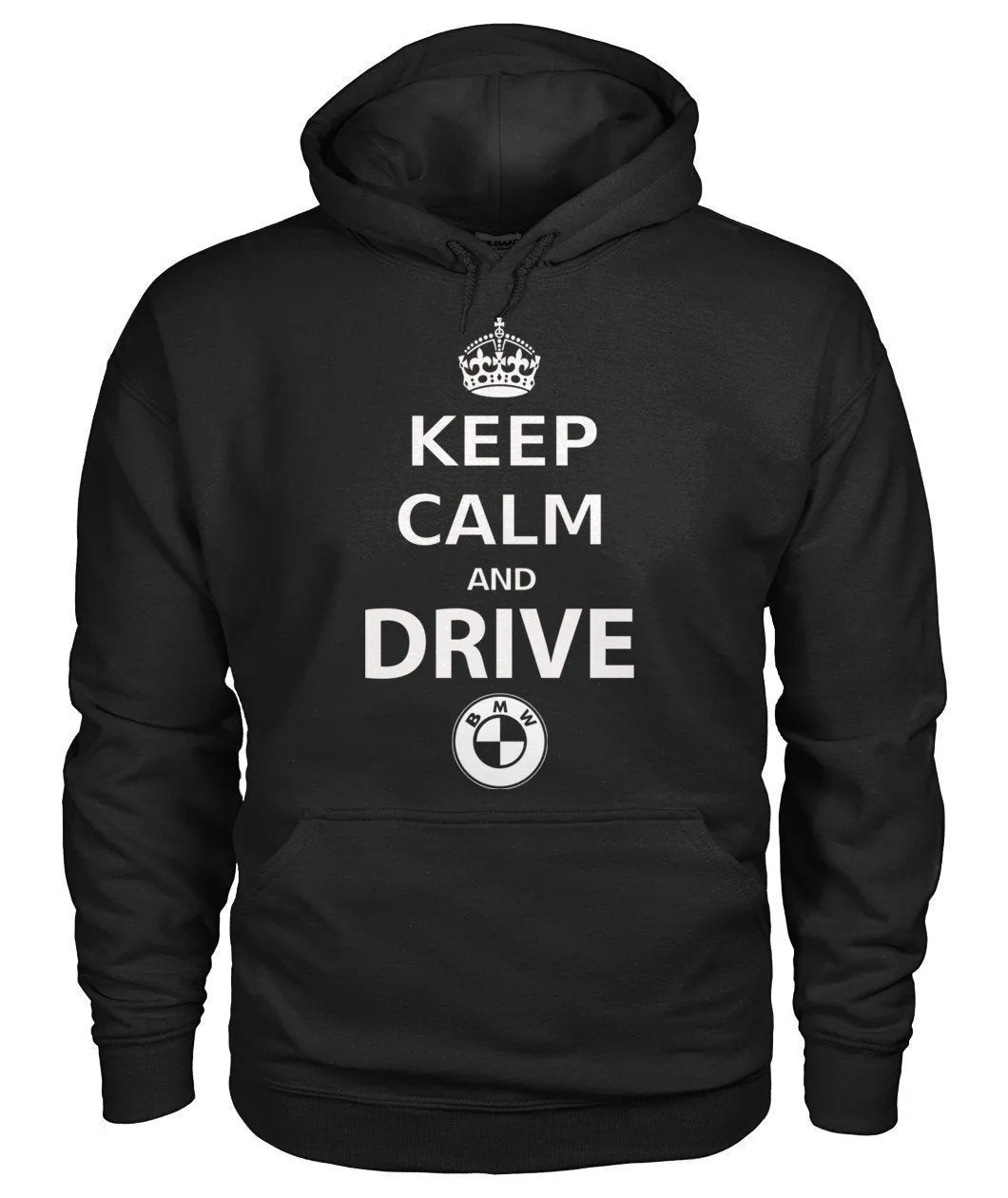 KEEP CALM AND DRIVE BMW Gildan Hoodie