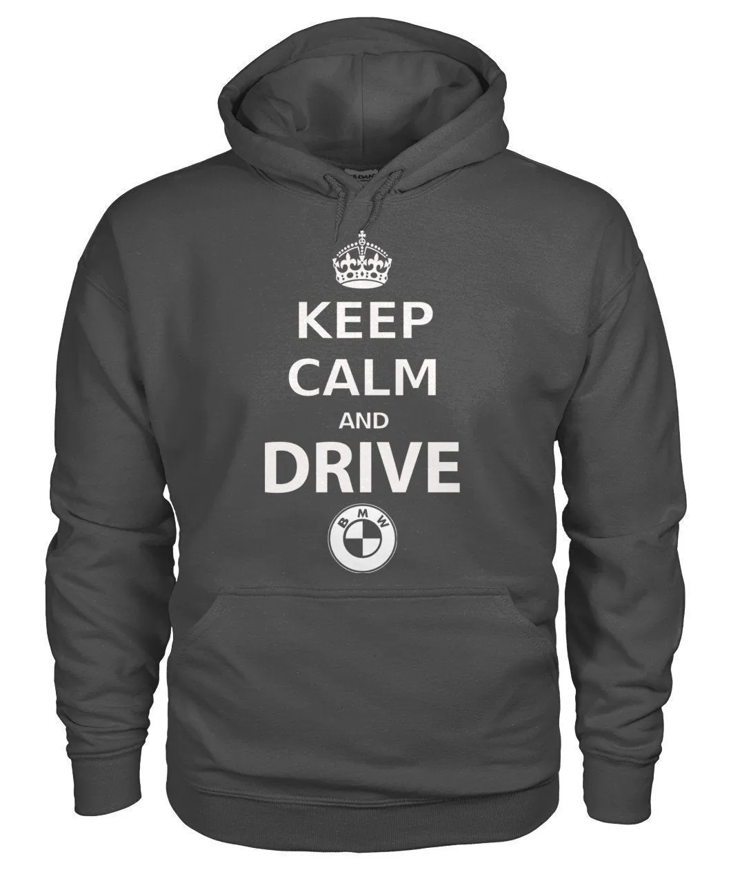KEEP CALM AND DRIVE BMW Gildan Hoodie