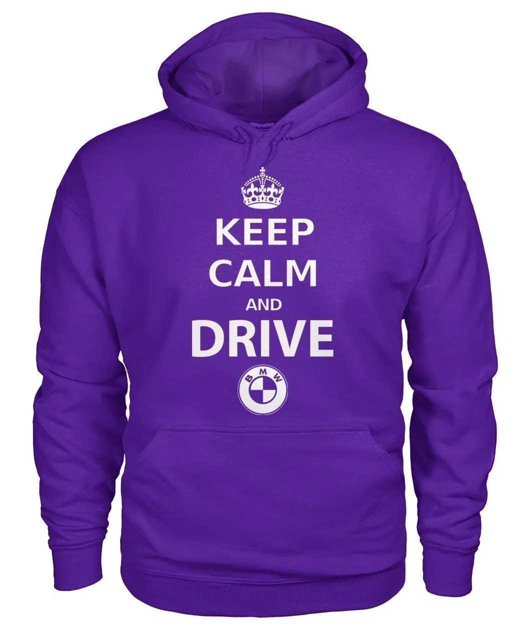 KEEP CALM AND DRIVE BMW Gildan Hoodie
