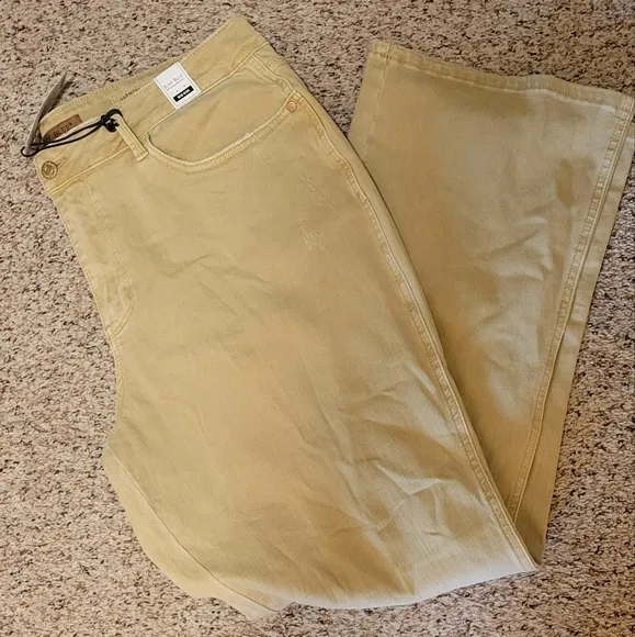 Khaki Bootcut Jeans